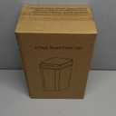 Bathroom Trash Cans with Lid 2 Pack 2.2 Gallon Touchless Automatic Motion Sensor Small Slim Garbage Can, Smart Electric Narrow Garbage Bin for Bedroom Office Kitchen (White)