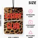 2 x Preppy Coquette Red Bow Leopard Print Car Air Freshener 4 Pcs, Fashion Cheetah Lucky 8 Ball Hanging Air Freshener for Cars Closet Drawer Books, Girly Car Accessories Mirror Decor for Women