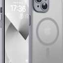 TOCOL for iPhone 13 Case, Full Camera Protection, Compatible with Magsafe, Drop Protection, Translucent Magnetic Matte Phone Case for iPhone 13 6.1 inch (Titan Gray)