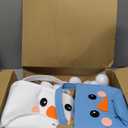 106 Pcs Christmas Snowball Fight Set Snowball Battle Include100 Fake Snowballs, 2 Felt Buckets, 2 Slingshots, 2 Drawstring Bags for Indoor Outdoor Winter Party Game Kids'