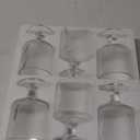 DEAYOU Set of 6 Ribbed Vintage Wine Glasses, 8 oz Clear Fluted Water Goblet Glasses, Unique Short Stem Cocktail Glasses for Iced Tea, Juice, Whiskey, Beer, Dessert, Party