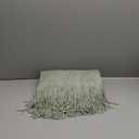 Vonty Sage Green Knitted Blanket with Tassels Fringe 50" x 60", Super Soft Knit Throw Blanket, Farmhouse Decorative Lightweight Blanket for Couch, Sofa, Bed