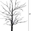 Nearly Natural 3ft Pre-Lit Black Twig Halloween Tree with 80 LED Lights