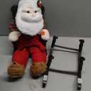 Christmas Animated Decoration Rocking Chair Santa Claus Plush, 18inch Talking Santa Decor, Animatronic Collectible Figurines with Sing, Mouth Move, Illuminated Face, Sitting Xmas Gift for Indoor, Home