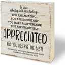 Funny Wooden Sign, You Are Make A Difference, Desk Table Decoration, Gifts For Colleagues, Bosses And Besties, Inspirational Gifts, Women Office Home Decorations And Accessories5x5 Inches)-A02