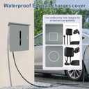 EV Charger Cover for Tesla Wall Charger, Outdoor EV Charger Box with Two Sizes of Cable Entry Ports, Compatible with Multiple Chargers, Lockable, Waterproof and Dustproof, 23.6 x 16.9 x 8.3''