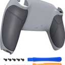eXtremeRate New Hope Gray & Classic Gray Performance Rubberized Grip Custom Back Plate Bottom Shell Compatible with ps5 Controller, Replacement Back Shell Cover Compatible with ps5 Controller