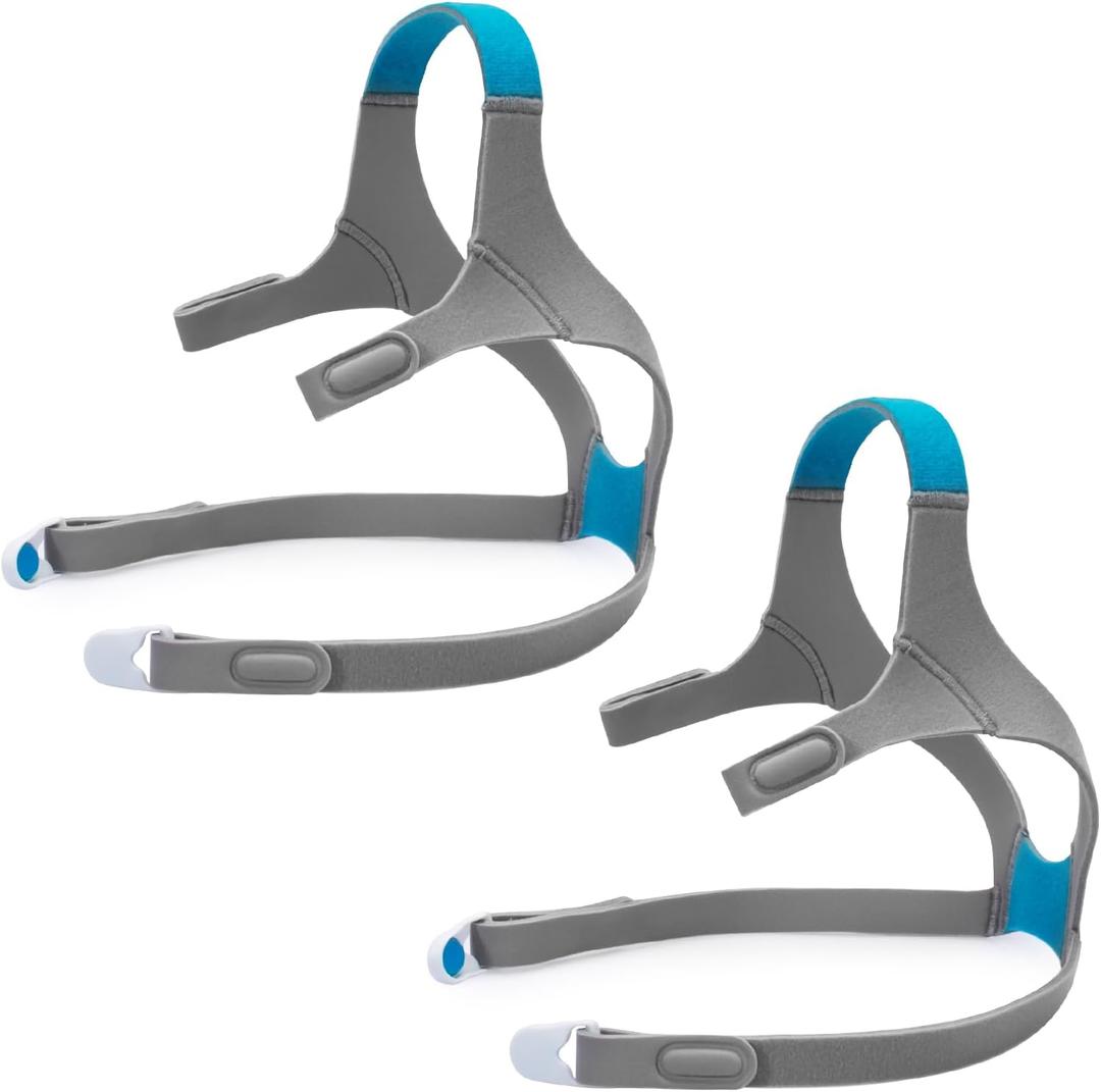 F20 Full Face replacement Headgear for ResMed AirFit/AirTouch Head Strap, Headgear Replacement Straps for ResMed Airfit F20 Full Face Mask - Large, Blue (2 Pack)