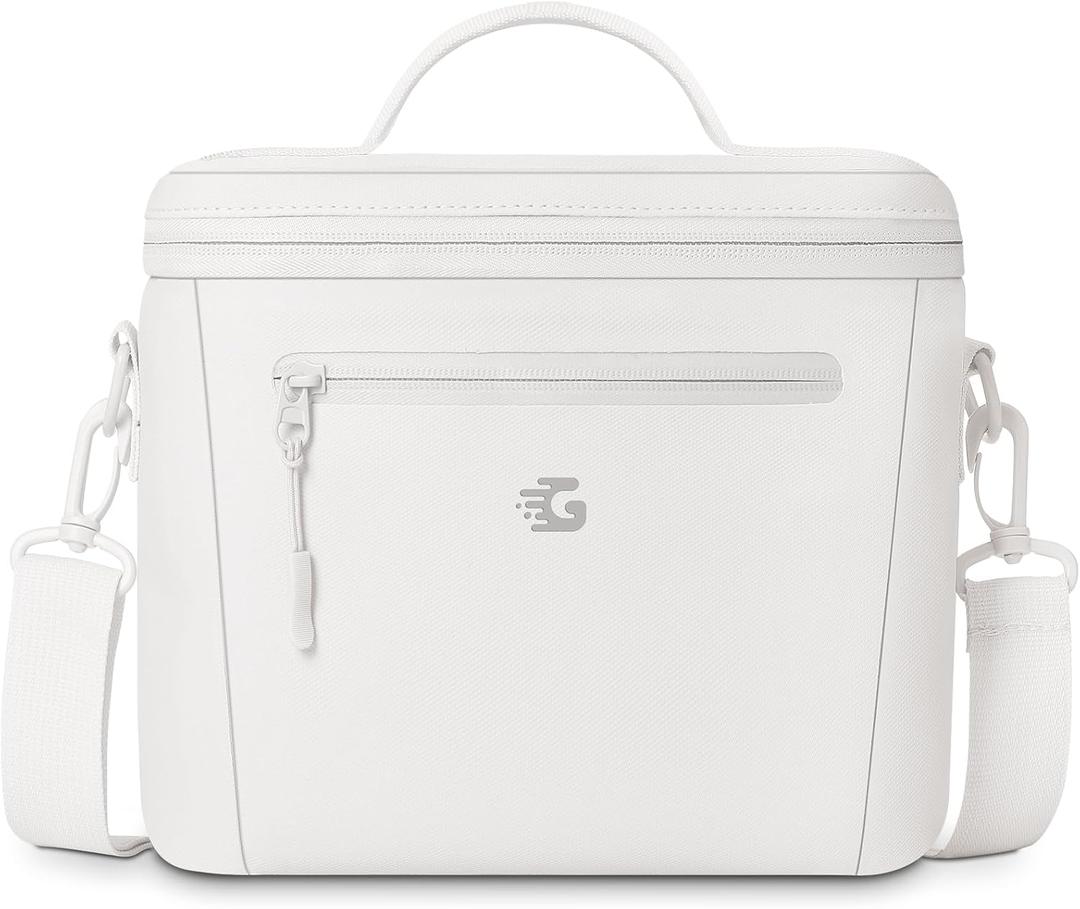 Insulated Lunch Box Bag Women Girls - Waterproof Leakproof Lightweight Reusable Cooler for School Work Picnic - Back to School (Standard, Beige)