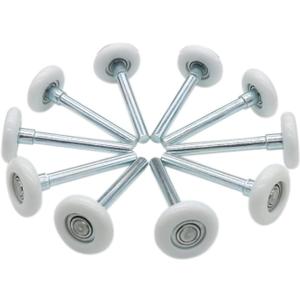 Garage Door Roller, White 1.8" Quiet Nylon Garage Door Wheels 4" Stem for Garage Track Replacement with Premium Sealed 11 Ball Bearing, 10 Packs