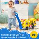 Fisher-Price Little People Toddler Toy Big Yellow School Bus & Community Heroes Set, Musical Pull-Along Vehicle & 9 Figures for Kids Ages 1+ Years