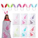 Mr. Pen- Potato Sack Race Bags with Bunny Ears Headbands, 38.2" x 23.5", Large Size, 6 Set, Sack Race Bags for Adults and Kids, Family Game, Outdoor Games, Yard Games, Bean Bag Game Set