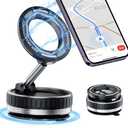 Vacuum Magnetic Phone Holders for Your Car[120+ LB Strongest Suction & 2800gf Strongest Magnetic], 360° Adjustable Suction Cup Phone Mount for Magsafe, Car Mount for iPhone 17/16/15 Pro Max & Android