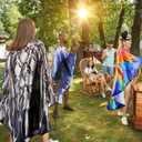 D.Q.Z Birds Wings Costume for Adults Women Dress Up Cape & Feather Headband Eagle Owl Masquerade Halloween Party Favors (Grey) (Gray)