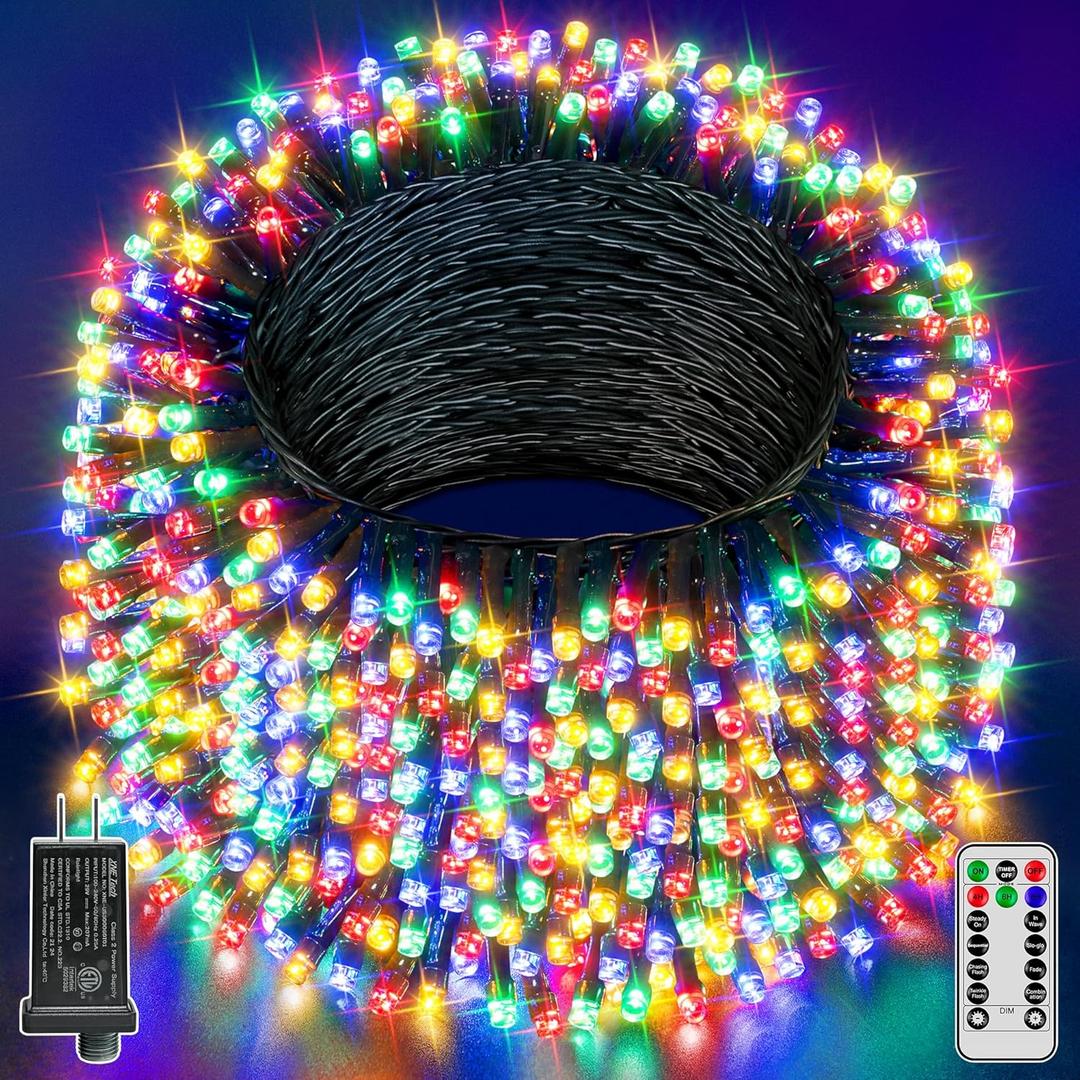 Guhope Christmas Lights 131FT 400 LED, Christmas Tree Light with 8 Lighting Modes, Outdoor Waterproof String Lights with Remote and Timer, Fairy Light for Holiday Decor (Multicolor)