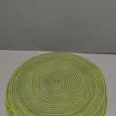SHACOS Round Placemats Set of 4 Round Table Placemats Braided Cotton Place Mats 15 inch for Kitchen Dining Table Holiday Party (Pea Green, 4)