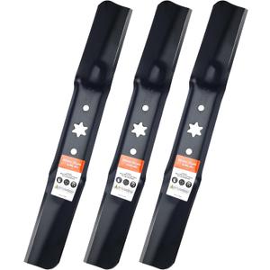 3 x 942-05056A ZT1-54 Mower Blades with 6 Star Hole for Cub Cadet Ultima ZT2-54 XT1-54 XT2-54 Zero Turn Troy Bilt Mustang 54 inch Cut Deck Lawn Tractor Repalce 942-05056-X (High Lift)