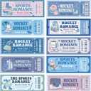 Laffact Valentine's Day Hockey Bookmarks - 240Pcs Cute Ticket Book Club Reading Tracker, Hockey Romance Design Page Marker, Readers Accessory Bookish Gifts for Book Lover School Library Romance Reader