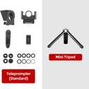 Ambitful Portable Teleprompter Kit - 7.5'' Mini Teleprompter with Desktop Tripod &Remote Control for Phone and DSLR Camera Live Stream Interview Video Recording