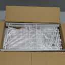 GSlife Narrow Dish Drying Rack - Expandable Small Dish Rack for Kitchen Counter, 2 Tier Adjustable Capacity (15.7''-20.7''L) Dish Drainer Rack with Removable Cutlery Holder, White