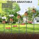 Bird Feeder Pole Stand,95 Inch Bird House Pole for Outdoors Heavy Duty,5 Base Prongs Adjustable Birds Feeder Stand for House