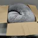 QUEEN ROSE Body Pillow for Side Sleepers, Soft Comfort S Shaped Hug Pillow for Adults, Full Body Support, Velvet Grey, 41in