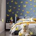 2 x 96 Pcs Butterfly Decorations 3 Sizes 4 Styles 3D Butterfly Wall Decor Party Decorations Butterflies for Crafts Birthday & Wedding Celebrations Cake Decorating Balloons Removable Stickers Gold