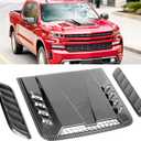 Universal Hood Air Vent 3PCS,Car Hood Vents,Hoods Vents for Trucks, Universal Hood Scoop for Cars,Suit for Colorado, Dodge Ram 1500 2500 3500,GMC Sierra(Carbon Fiber Pattern)