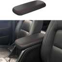 Car Center Console Armrest Cover for 2015-2022 Chevy Colorado/GMC Canyon Leather Anti-Scratch Central ArmRest Box Lid Seat Cover Protector Cushion Interior Accessories-Red Stitches