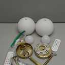 Gold Battery Operated Wall Sconces Set of 2, Rechargeable Wireless Wall Lights with Milky White Frosted Glass Shade, 12 RGB and 3CCT Dimmable, Wall Lamps with Remote for Bedroom Living Room Hallway