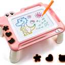 AiTuiTui Magnetic Drawing Board Toddler Toys with Legs for Girls, Color Sketch Writing Scribble Doodle Pad Travel Games, Educational Learning Kids Toys for Birthday or Valentine Gift (Pink)