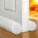 MAXTID White Door Draft Stopper Adjustable 32, 34, 36, up to 38 Inches Double Sided Draft Blocker Sound Proof Door Noise