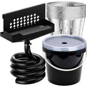 Rear Grease Drainage System for Blackstone Grease Catcher Upgrade,Grease Bucket with Transparent Lid,Grease Trap Funnel,12 Pack Foil Bucket Liners,Blackstone Griddle Accessories,Two Mounting Methods Rear Grease Drainage System for Blackstone Grease Catcher Upgrade,Grease Bucket with Transparent Lid,Grease Trap Funnel,12 Pack Foil Bucket Liners,Blackstone Griddle Accessories,Two Mounting Methods