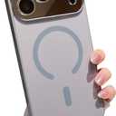MINSCOSE Designed for iPhone 17 Pro Max Case [Full Camera Protection] [Compatible with Magsafe] Cute Translucent Matte Back Shockproof Protective Phone Cover for Women Girls-Gray