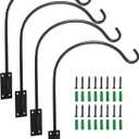 Deck Bird Feeder Hanger Hook Wall Mounted 4 Pack for Railing,Hanging Bird Feeders, Plants, Flower Baskets,Windchimes, Lanterns,Holiday Decoration