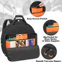 Damero 22'' Cymbal Bag, Double Layer Cymbal Gig Bag with 6mm Padded Dividers, Carry Handles and Backpack Straps for Drum Cymbals and Accessories