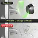 2PCS Door Stopper Wall Protector with Silicone Head, Aluminum Door Knob Wall Protector, Spring Shock Absorption Technology, 1.65" Door Stoppers for Wall, Adhesive Installation or with Screw
