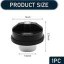 1 PC Car Locking Gas Cap, ABS Plastic Car Fuel Tank Cap Replacement, Lock Fuel Cap with 2 Keys, Compatible with Dodge, Jeep, Chrysler, Ram, OEM 05278655AB, 5278655ab (Black)