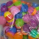 RALLYPANDA 200Pcs Easter Plastic Egg Bulk Empty, Fillable Basket Fillers Stuffer Hunt, Colorful Golden Eggs for Classrrom Prize Supplies Toy