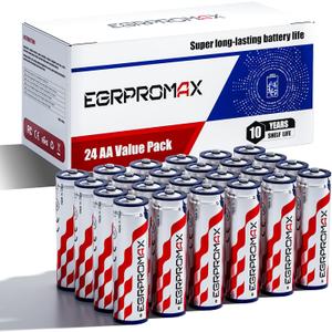 Rechargeable 1.5V AA Lithium Batteries 24 Pack - 3600mWh Rechargeable Double A Battery, 1500 Cycles, for Digital Cameras, Gaming Controllers & Professional Use