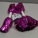 2 Pcs Cheerleading Pom Poms for Kids Adults, Metallic Matte Iridescent Pom Poms Cheerleader with Baton Handle for Boys Girls Cheer Poms Team Spirit Cheering Dance School Sport Games Competition