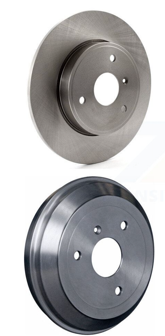 Front Rear Disc Brake Rotors Drums Kit For 2005-2016 Smart Fortwo K8-102185 (1 Piece)