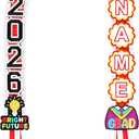Juexica Kindergarten Graduation Ribbon Leis Class of 2026 Braided Necklace Making Kit with Alphabetic Decorative Cards Preschool Kids Grad Graduation Party Gifts(Red, White)