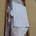 Deck Railing Planter Box 2 Pack, Over Railing Planter Box 17 Inch, Balcony Planters Railing Hanging with Metal Brackets, White and Red