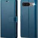 FLIPALM Wallet Case for Google Pixel 10 5G/Pixel 10 Pro, RFID Blocking Credit Card Holder, PU Leather Folio Flip Kickstand Protective Shockproof Cover (Blue)