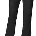 Cherokee Scrubs for Women Mid Rise Straight Leg Scrub Pants For Women Pull-on Bottoms with 6 Pockets & 360° Stretch - CK002 (Black, S)