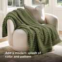 Bedsure GentleSoft Fleece Twin Blanket for Couch - Cozy Soft Blankets for Women, Cute Small Throws for Girls, Moss, 60x80 Inches