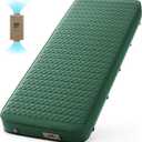 Self Inflating Sleeping Pad with Electric Pump 4 Inch Ultra Thick Memory Foam Sleeping Pad for Camping All Season Single Size Portable Automatic Inflatable Camping Mattress for Travel, Tent (Green)
