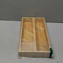 guiogc Silverware Drawer Organizer, Utensil Organizer, Bamboo Storage Box Wood Tray for Drawer Set of 2