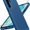 FNTCASE for Galaxy A17/A16 5G Phone Case - Samsung A17 Military Grade Drop Protection, 14ft Drop Tested, Screen Protector Included, Anti-Slip Matte Textured, TPU+PC Dual Layer Shockproof Cover (Blue)